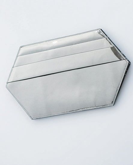 MIRRORED LEATHER CLUTCH - Ruti Horn, #THEHEX COLLECTION