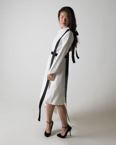 RIBBON HALF HARNESS DRESS - Ruti Horn, Apparel